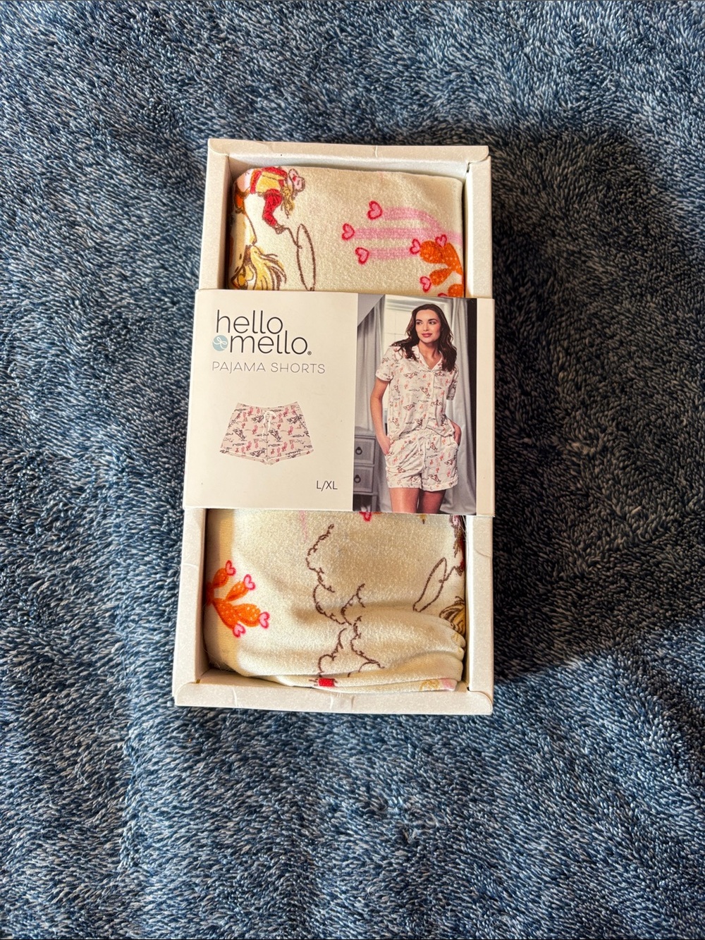 Hello Mello Cream Floral Lounge Shorts